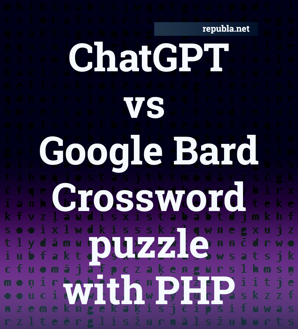 ChatGPT vs Google Bard: Can they write PHP code for a crossword game?